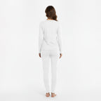 HEAT BOOSTER women's thermal trousers with soft fleece inside, white