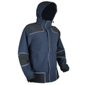 Blue insulated winter softshell jacket