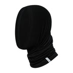 Merino wool neck gaiter / balaclava, black