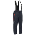 Softshell winter trousers with detachable braces, black