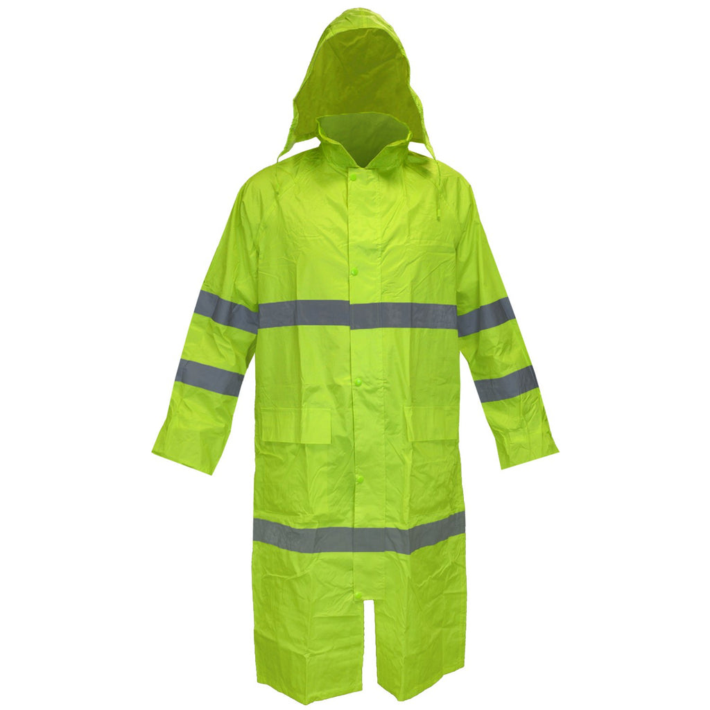 High-visibility rain coat