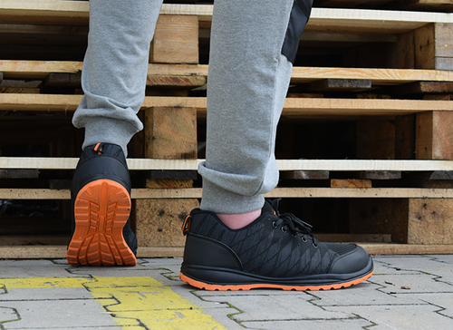 BTEX SB work shoes with orange sole