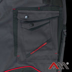 PROFESSIONAL 4 Dynamic Stretch work bib trousers, grey
