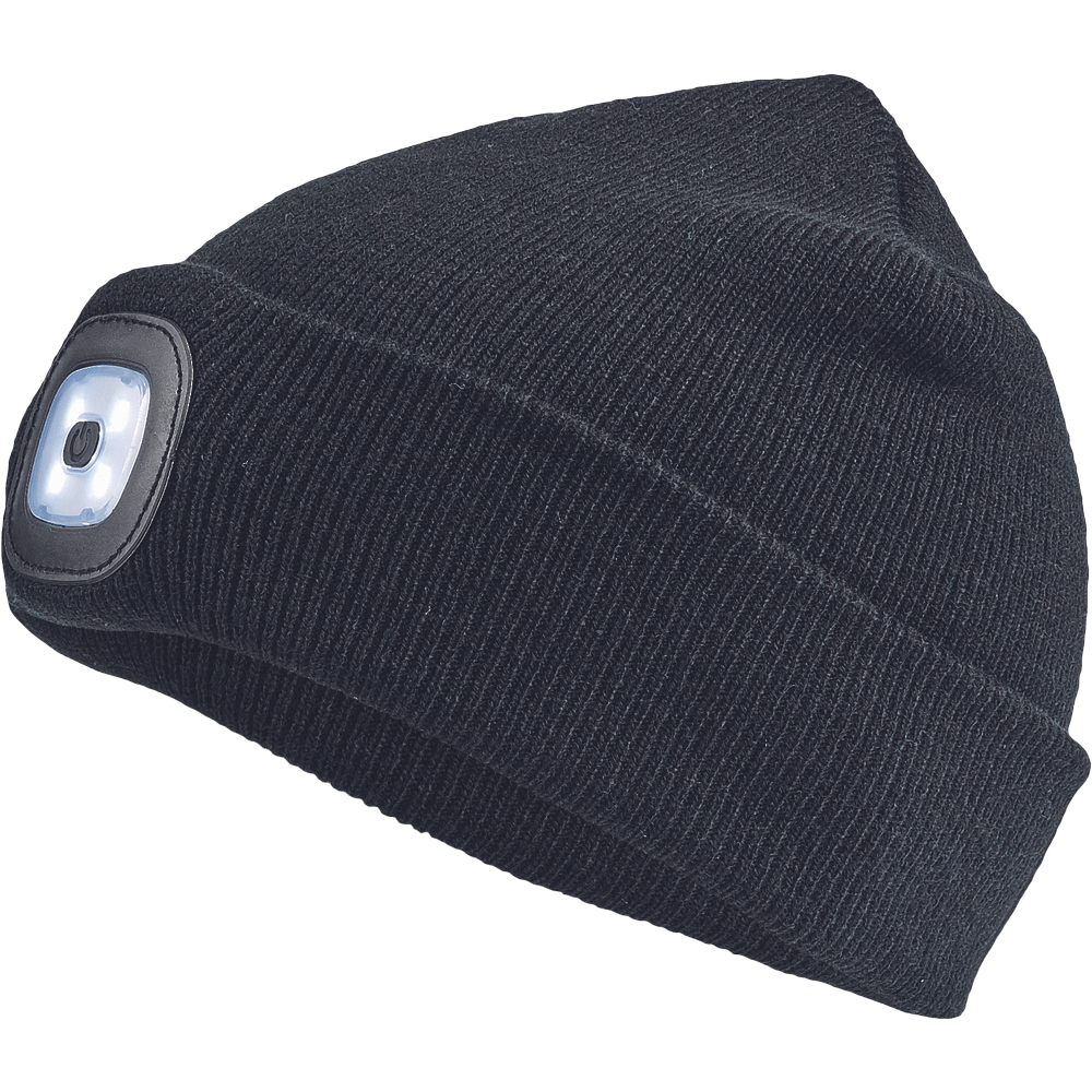 Winter hat with LED light, navy