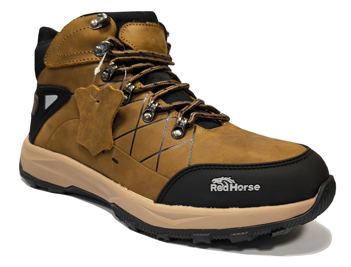 Brown leather casual boots
