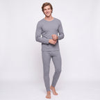 GAUBERT 150 men's merino wool thermal underwear set, grey