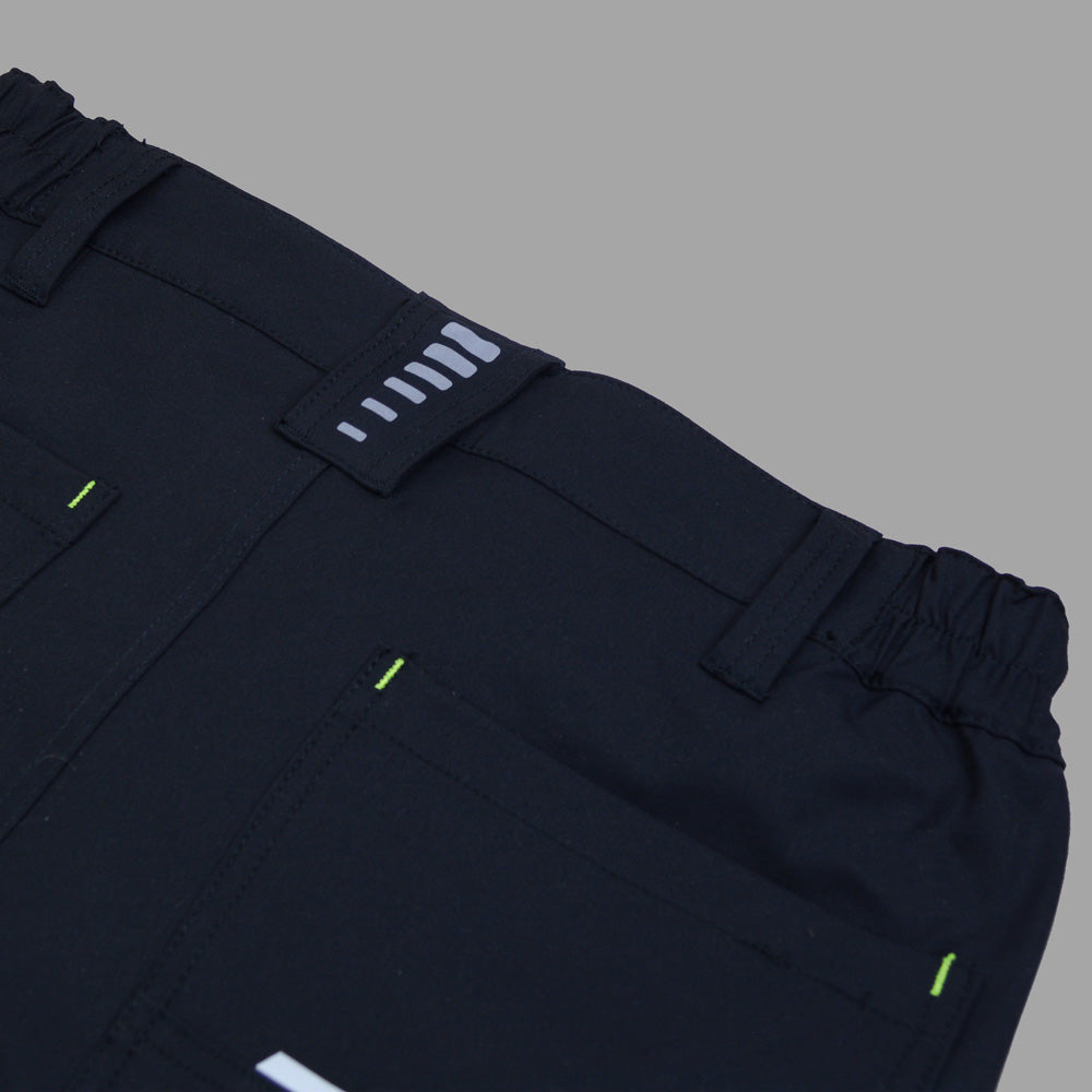 Reflex stretch work knee-length shorts, black