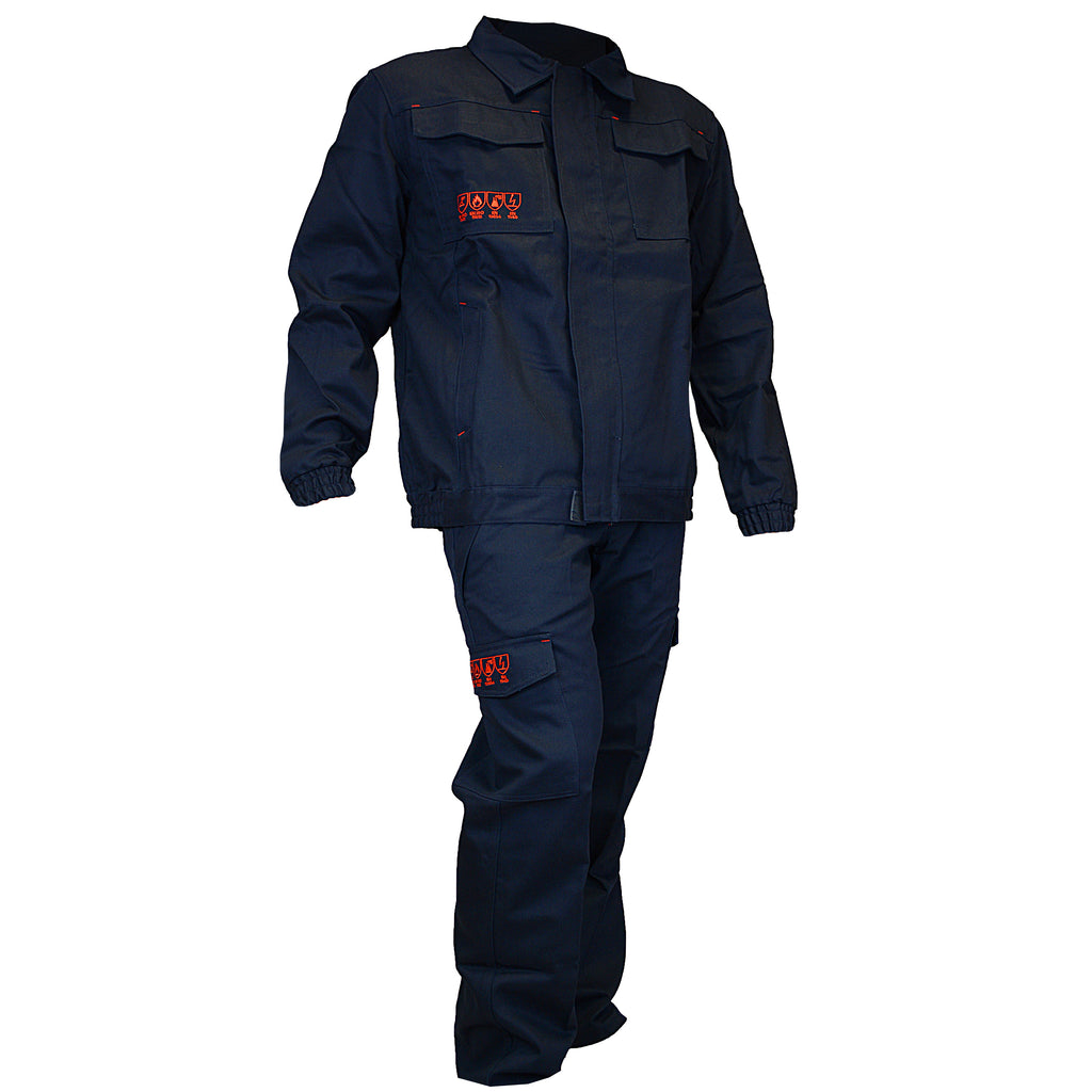 Flame-retardant antistatic welding trousers
