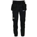CROSS STRETCH black stretch work trousers with detachable holster pockets