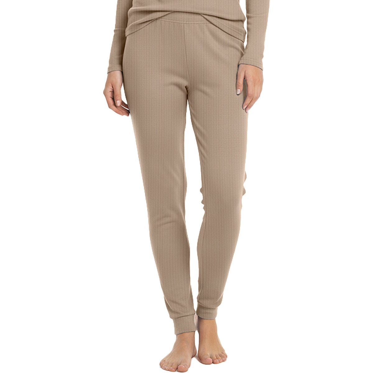 HEAT BOOSTER women's thermal trousers with soft fleece inside, beige