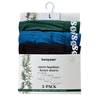 BENYSON men's bamboo viscose boxer shorts, 3 pcs, green, black, blue