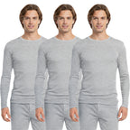 HEAT BOOSTER men's long-sleeve thermal top with soft fleece inside, grey