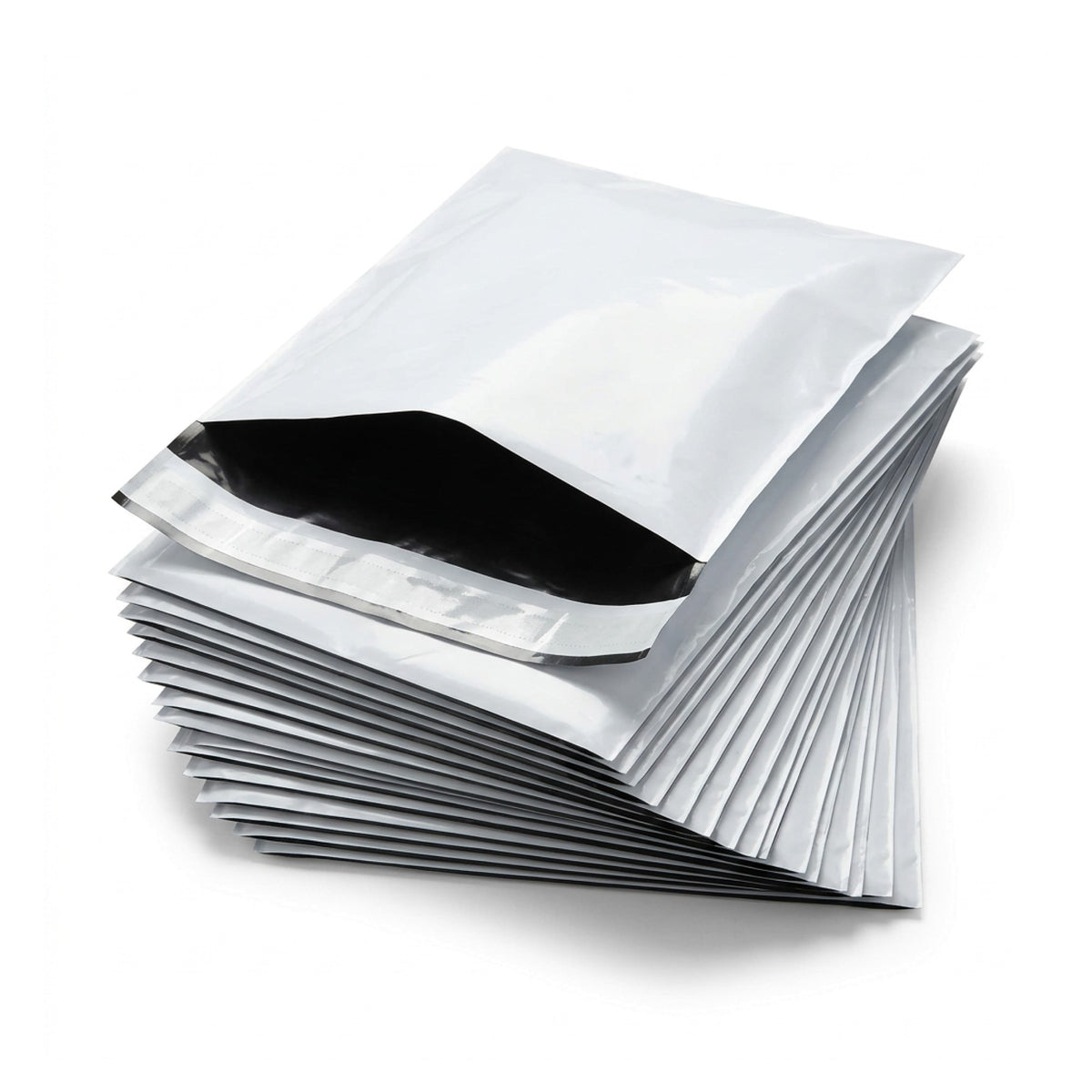 Poly mailing bags, 550 x 770 mm, 50 µm, white, 50 pcs