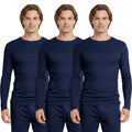 HEAT BOOSTER men's long-sleeve thermal top with soft fleece inside, navy