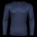 HEAT BOOSTER men's long-sleeve thermal top with soft fleece inside, navy