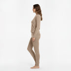 HEAT BOOSTER women's thermal trousers with soft fleece inside, beige