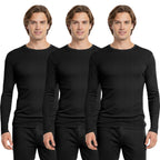 HEAT BOOSTER men's long-sleeve thermal top with soft fleece inside, black