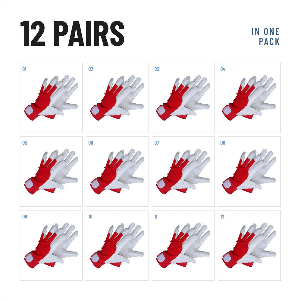 Riven Supply goatskin leather work gloves EN 388 3132X, 12 pairs