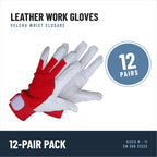 Riven Supply goatskin leather work gloves EN 388 3132X, 12 pairs