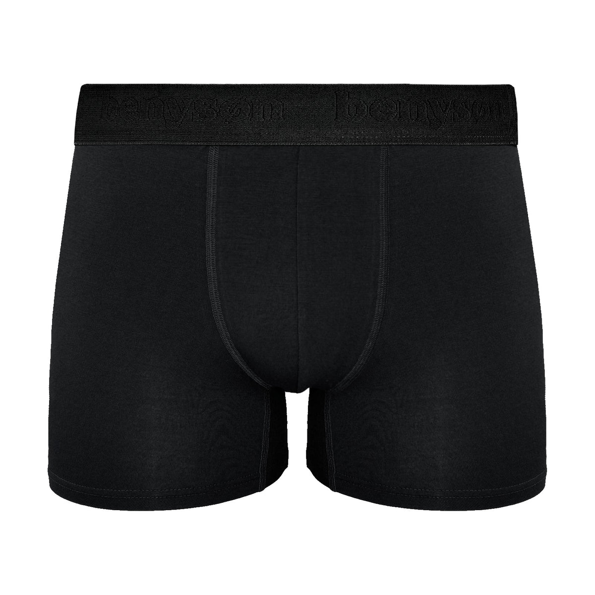 BENYSON men's bamboo viscose boxer shorts, 3 pcs, black