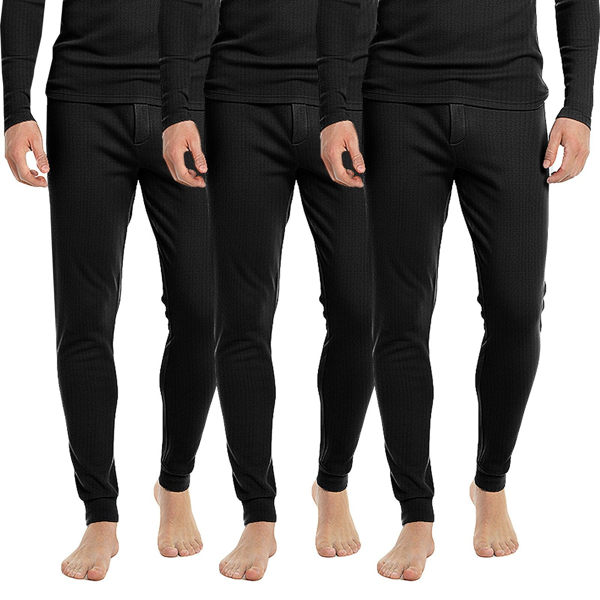 HEAT BOOSTER men's thermal trousers with soft fleece inside, black