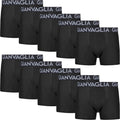 GIANVAGLIA Basic 023 men's cotton boxer briefs, black, 10 pcs