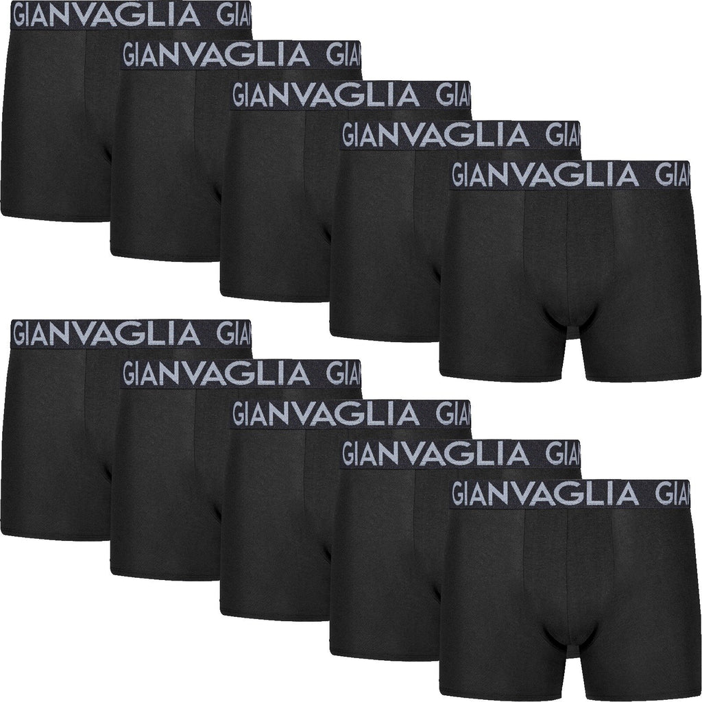 GIANVAGLIA Basic 023 men's cotton boxer briefs, black, 10 pcs