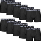 GIANVAGLIA Basic 023 men's cotton boxer briefs, black, 10 pcs
