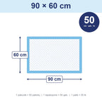 Hygiene pads for dogs and cats 90×60 cm, 50 pcs