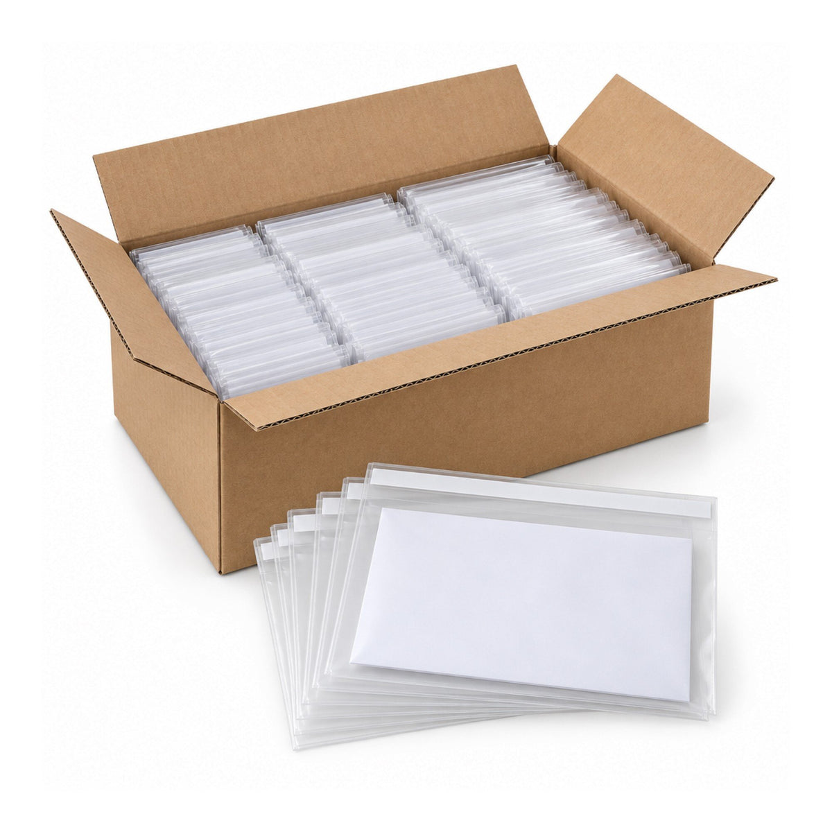Riven Supply self-adhesive document pouches C6, 175 x 110 mm, clear, 1000 pcs