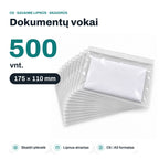 Riven Supply self-adhesive document pouches C6, 175 x 110 mm, clear, 500 pcs