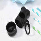 Verk dog poop bags, 1000 pcs (50 rolls of 20) with dispenser, black, 30 x 22 cm