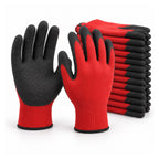 VENNER latex coated work gloves EN 388 3131X, red/black, 12 pairs